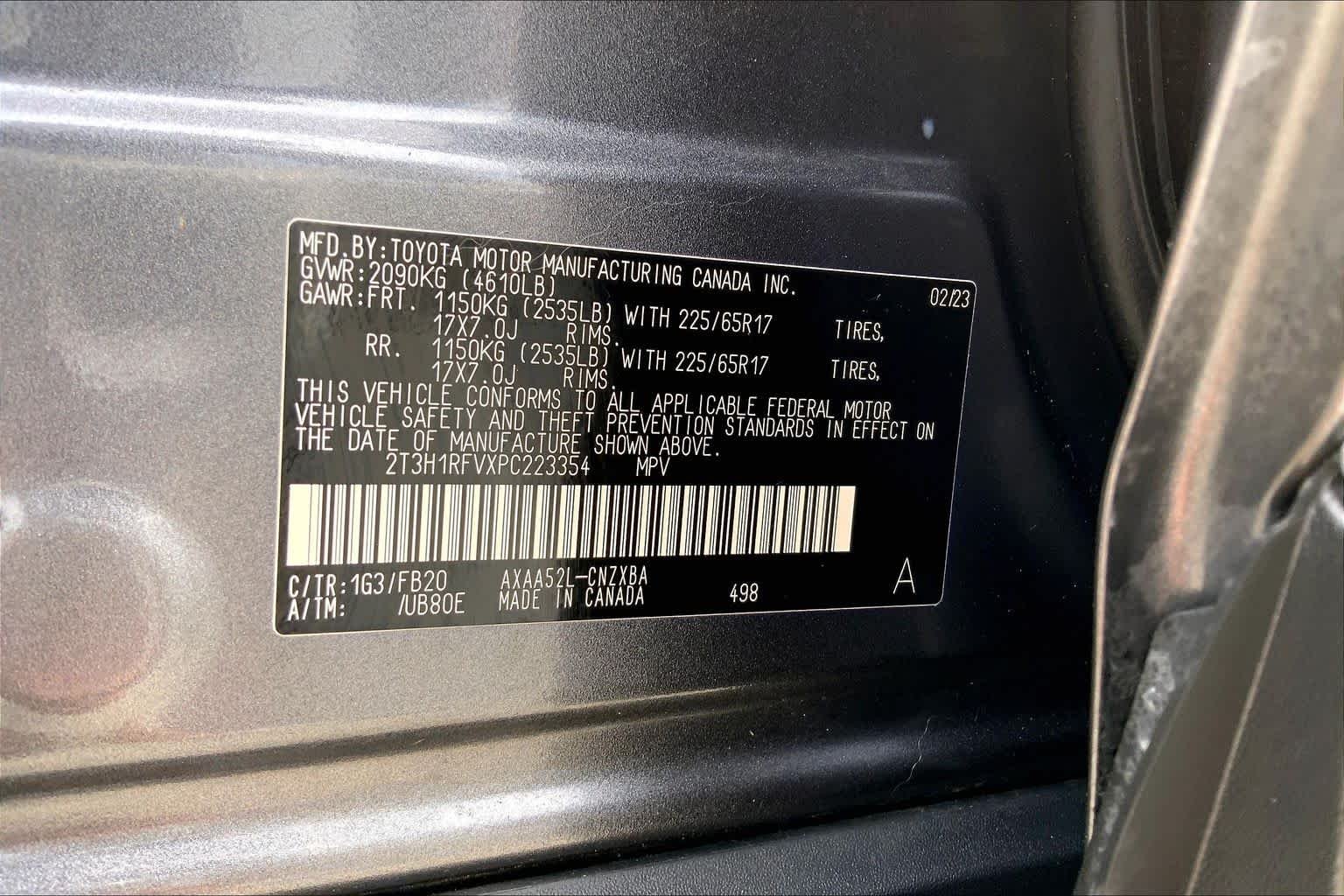 Used 2023 Magnetic Gray Metallic Toyota LE image 36