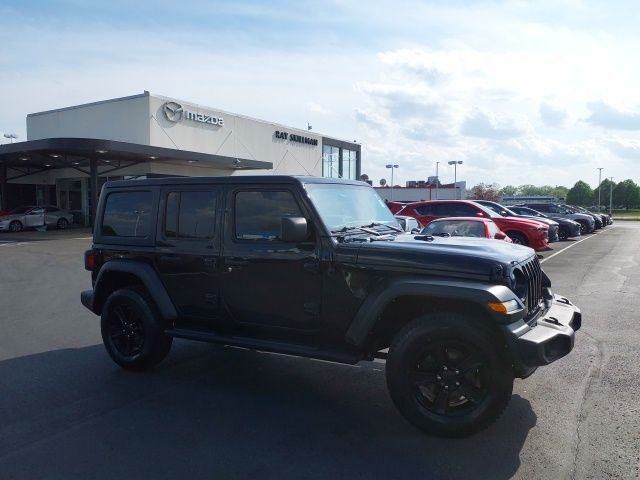 Used 2022 Black Jeep Unlimited Sport Altitude image 1