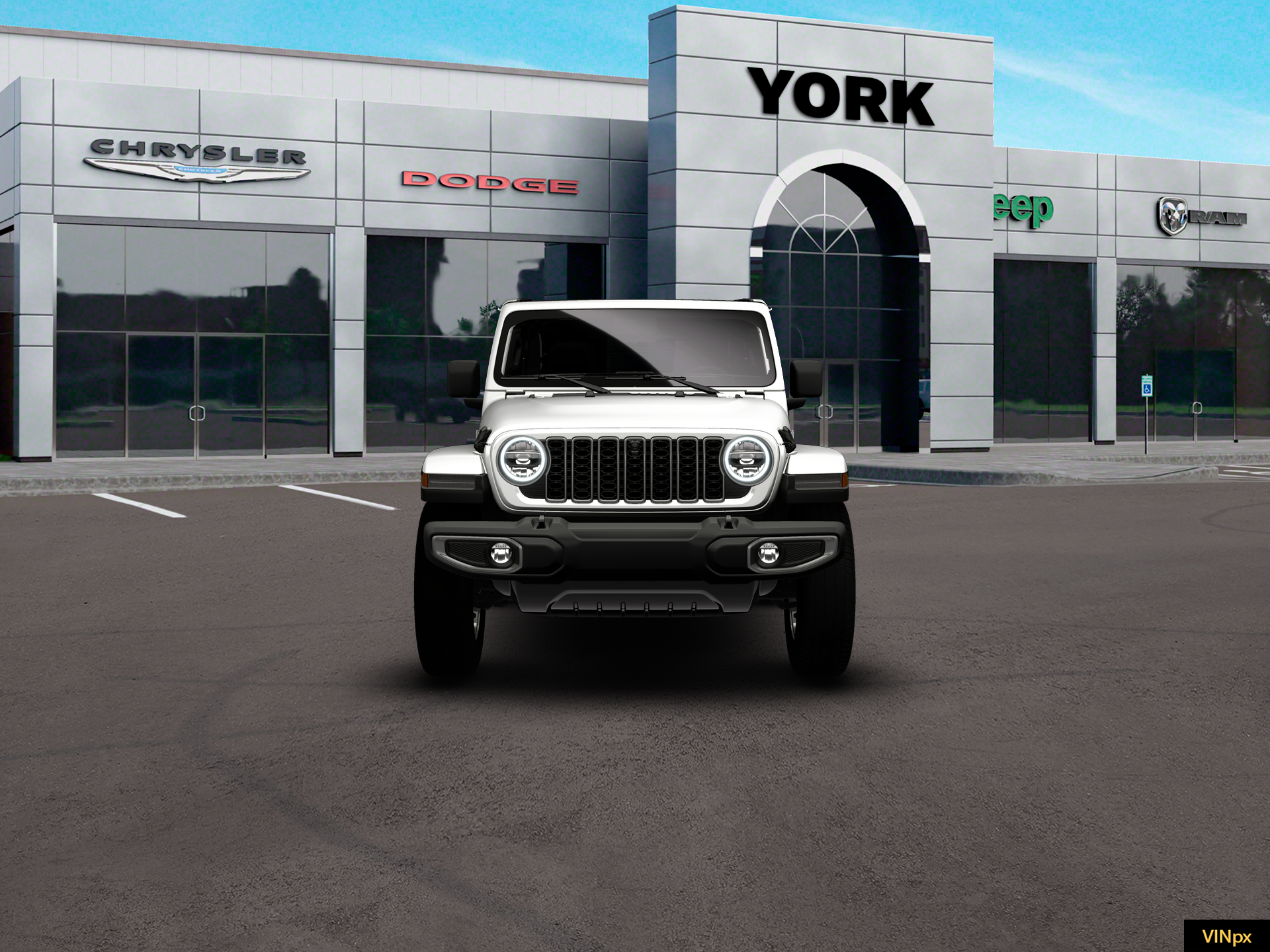 New 2026 Bright White Clear-Coat Exterior Paint Jeep Sahara image 24