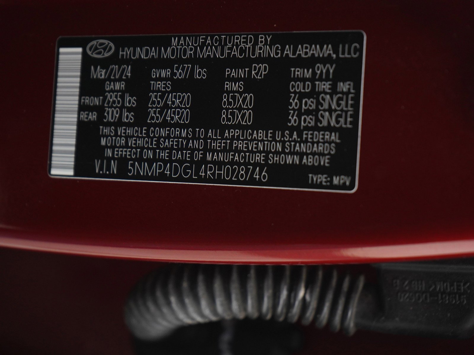 Used 2024 Ultimate Red Hyundai Limited AWD image 33