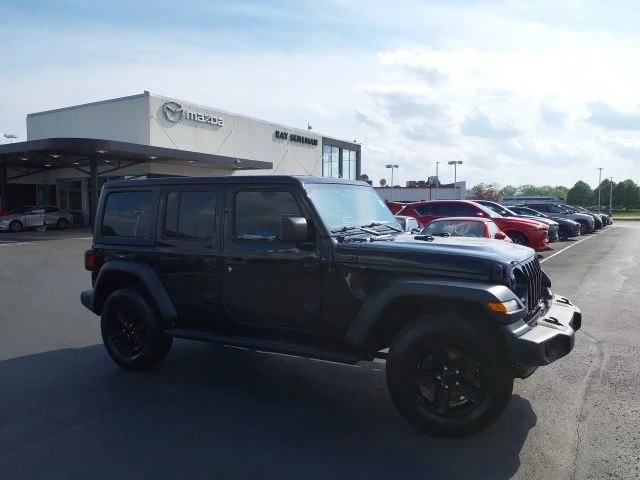 Used 2022 Black Jeep Unlimited Sport Altitude image 1