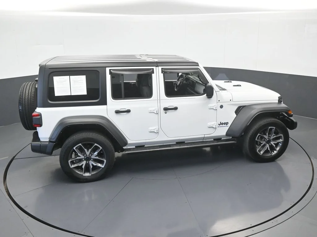 Used 2024 Bright White Clearcoat Jeep Sport S 4xe image 48