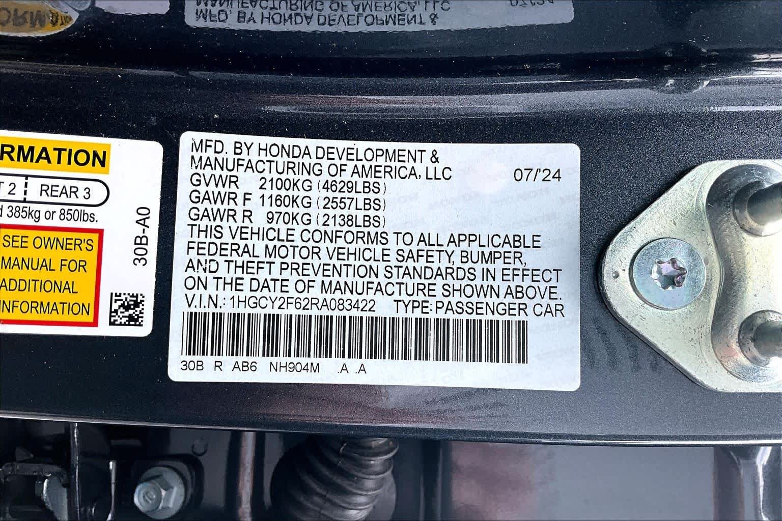 Used 2024 Meteorite Gray Metallic Honda EX-L image 34