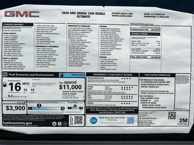 New 2026 Coastal Dune GMC Denali Ultimate image 21