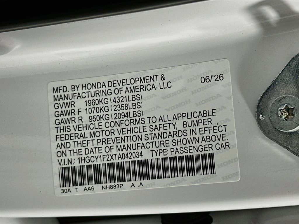 New 2026 Platinum White Pearl Honda LX image 29