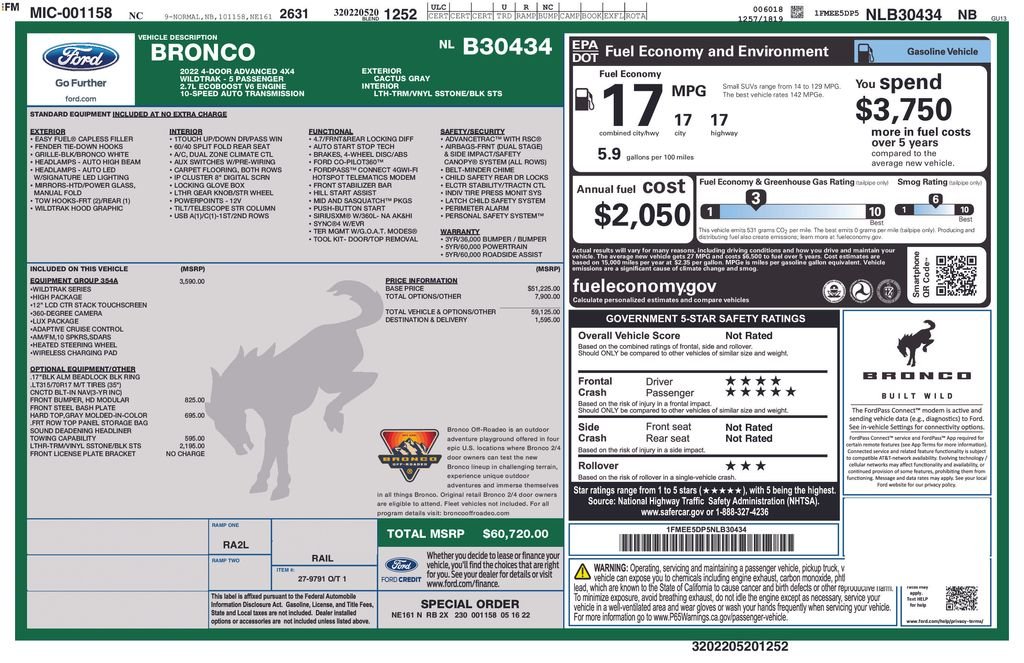 2022 Ford Bronco 4-Door Wildtrak