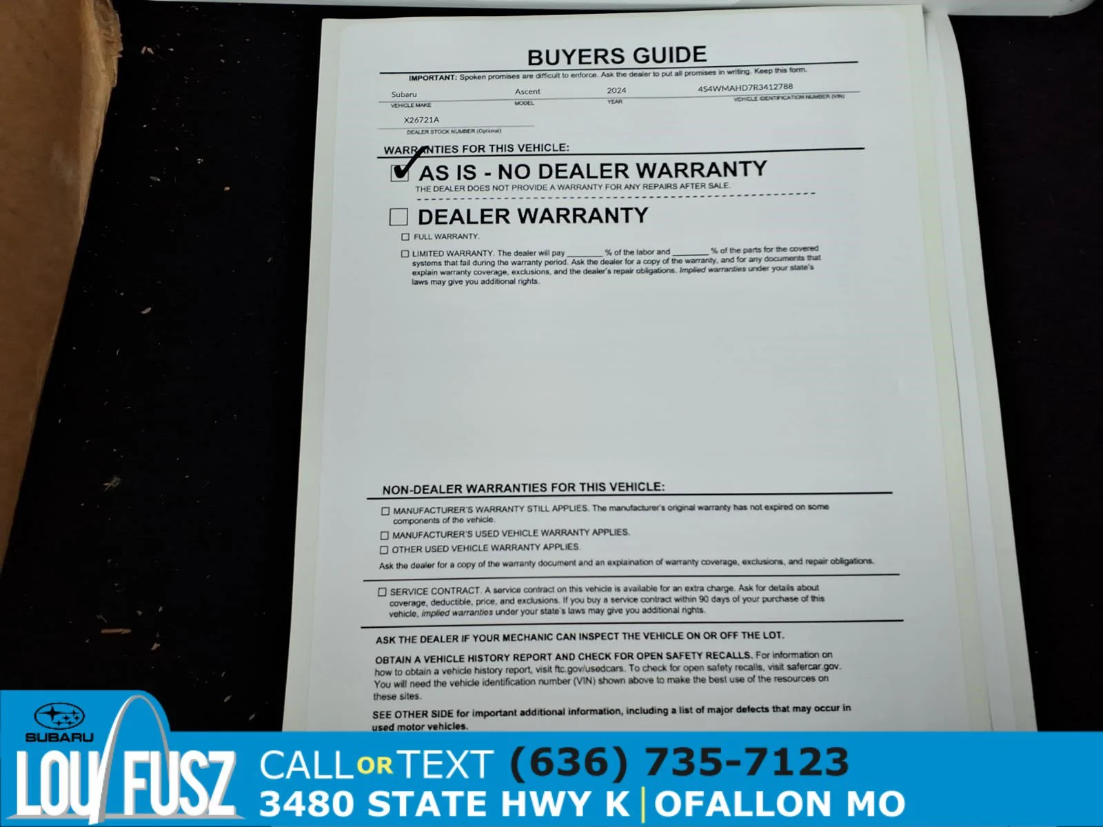 Used 2024 Crystal Black Silica Subaru Onyx Edition image 35
