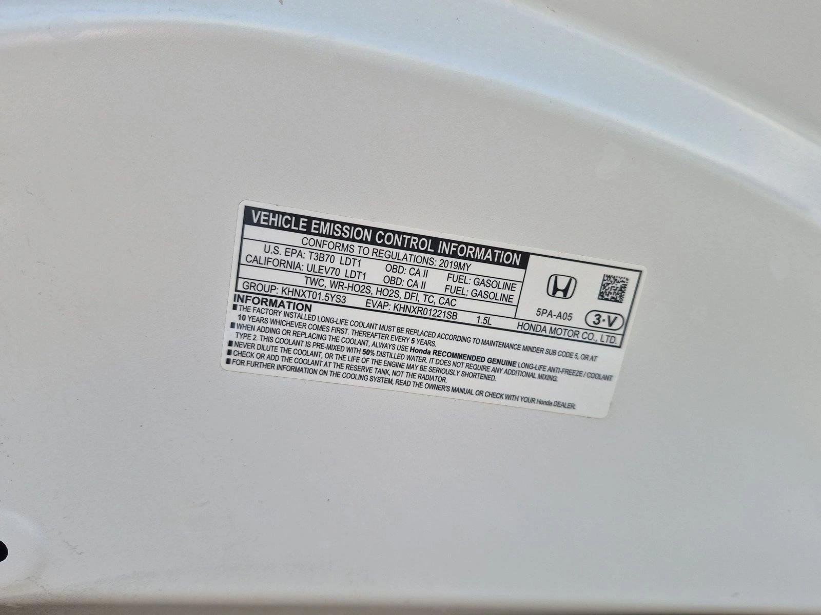 Used 2019 Platinum White Pearl Honda EX image 25