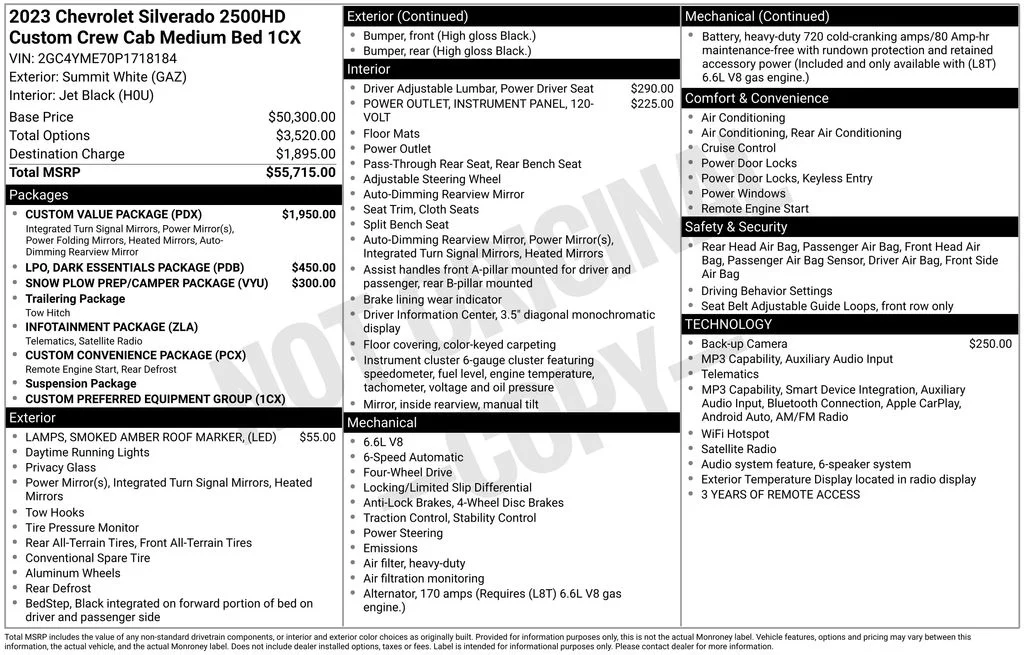 Used 2023 White Chevrolet Custom image 30