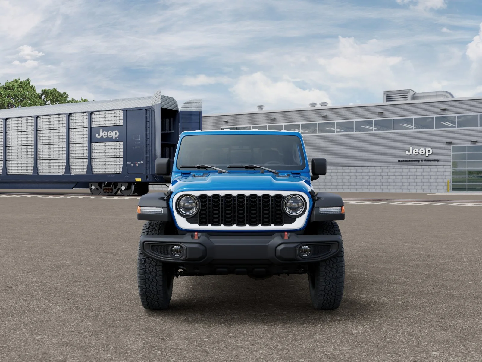 New 2026 Hydro Blue Pearl-Coat Exterior Paint Jeep Rubicon image 6