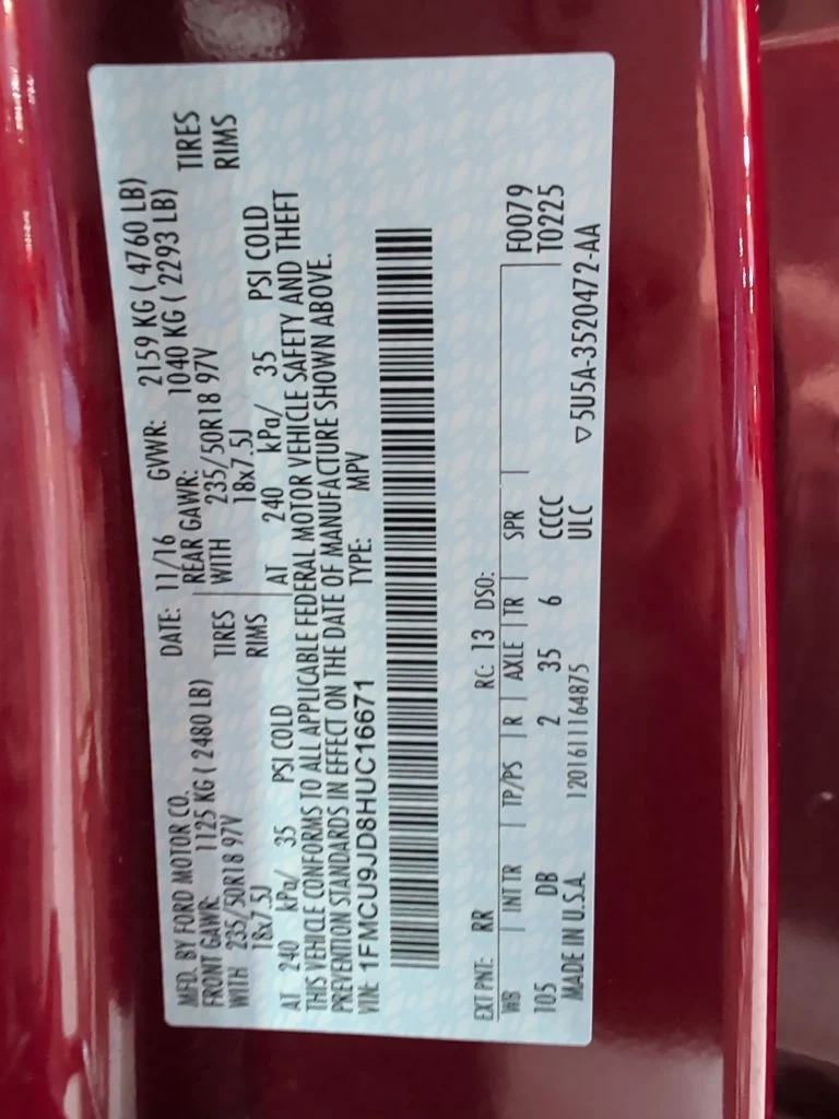 Used 2017 Red Ford Titanium image 2