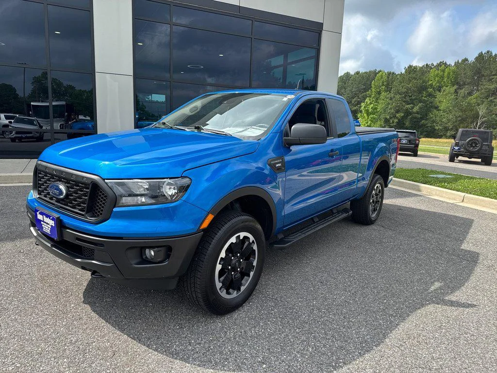 Used 2021 Velocity Blue Metallic Ford XL 4WD SuperCab 6 Box image 1