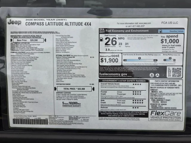 New 2026 Red Hot Pearlcoat Jeep Latitude image 3