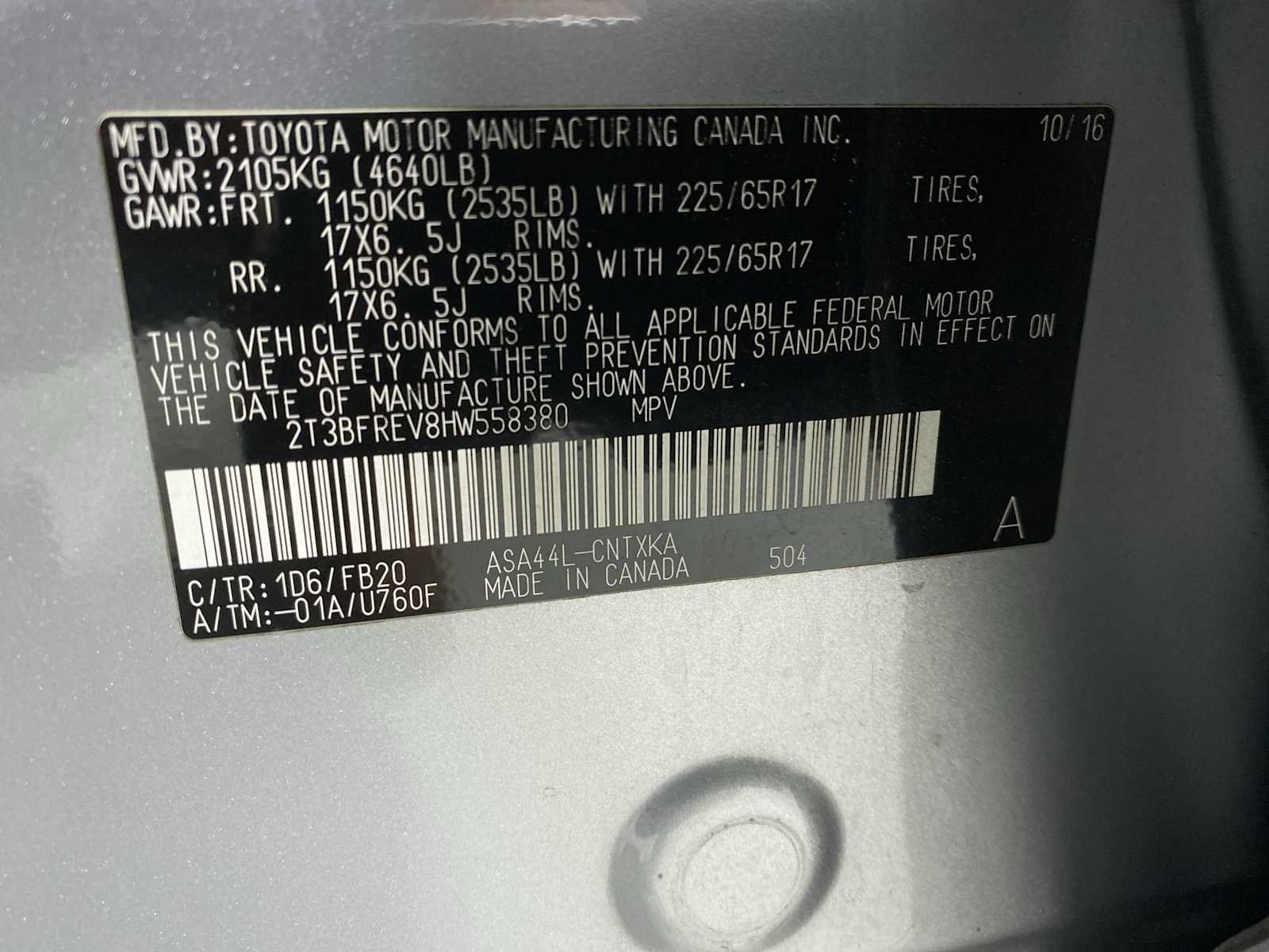Used 2017 Silver Sky Metallic Toyota LE image 21