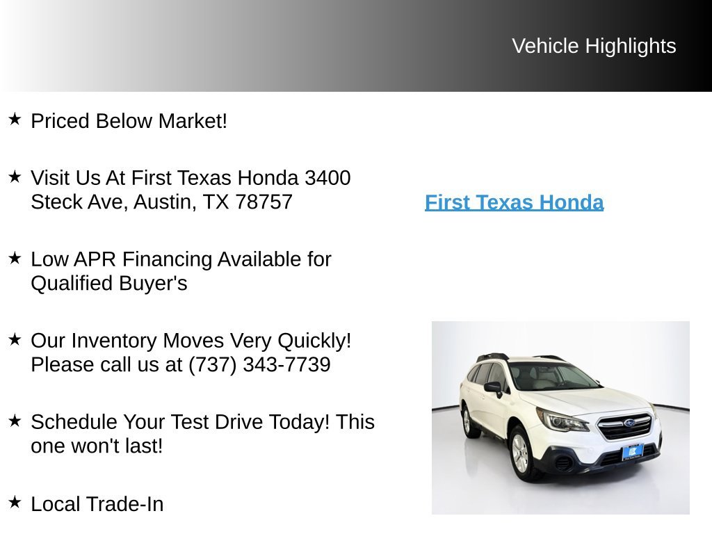 Used 2018 Crystal White Pearl Subaru 2.5i image 10