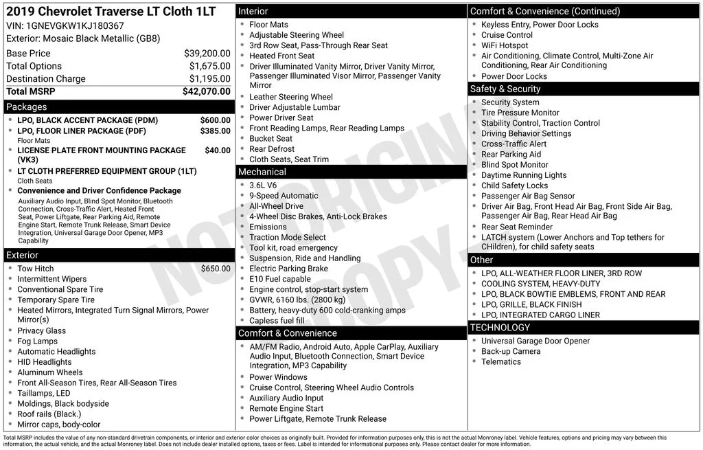 Used 2019 Black Chevrolet LT image 6
