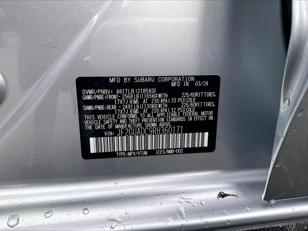 Used 2024 Silver Subaru Premium image 34