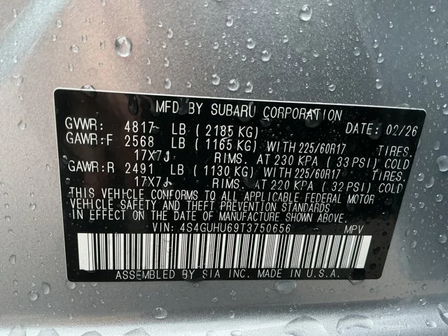 New 2026 ICE SILVER METALLIC Subaru Wilderness image 16