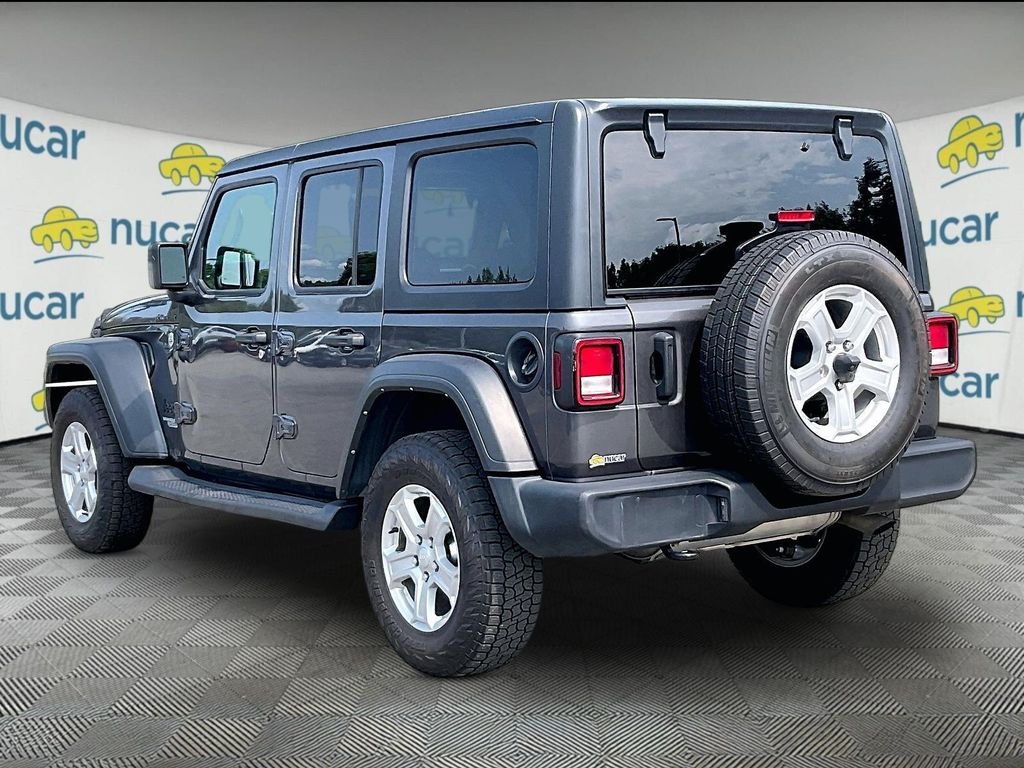 Used 2021 Granite Crystal Metallic Clearcoat Jeep Unlimited Sport S image 4