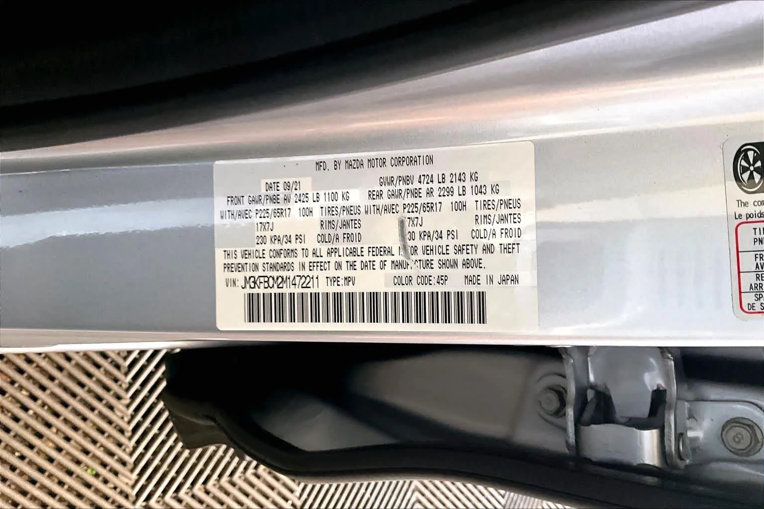 Used 2021 Sonic Silver Metallic Mazda Touring image 34