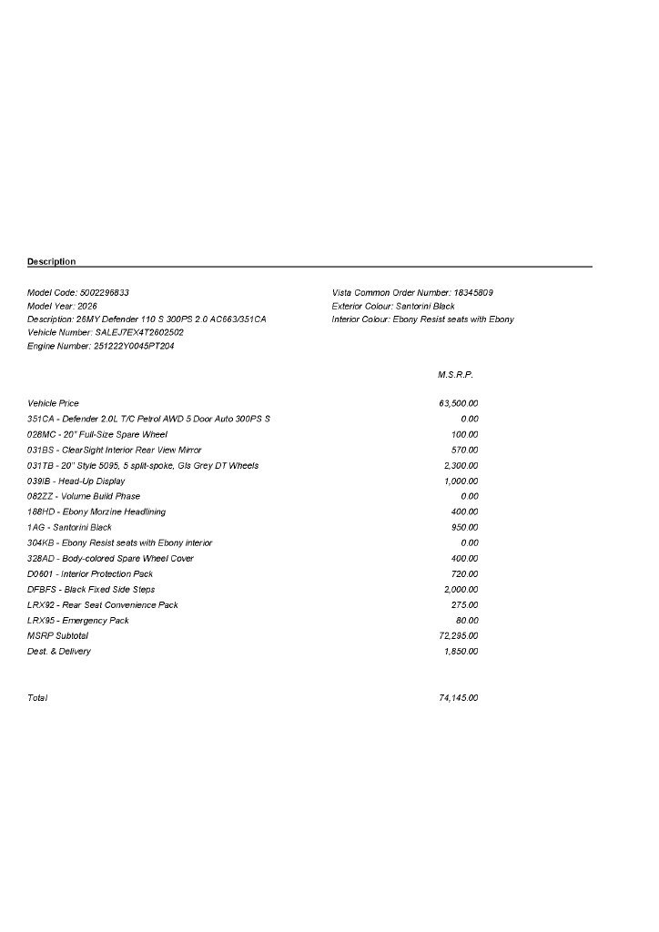Certified Used 2026 Black Land Rover S image 3