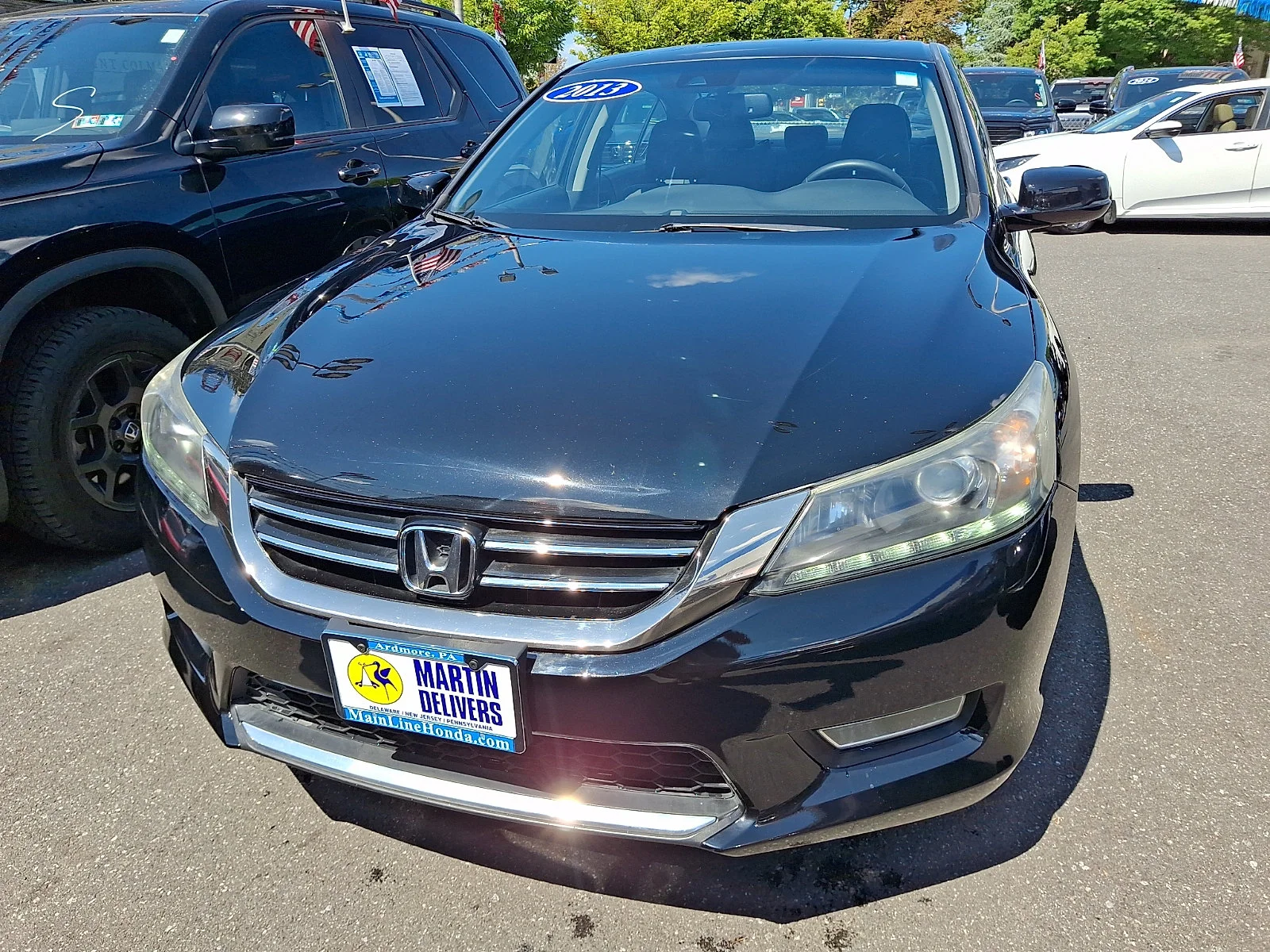 Used 2013 Honda Accord EX-L V6 with VIN 1HGCR3F8XDA003703 for sale in Ardmore, PA