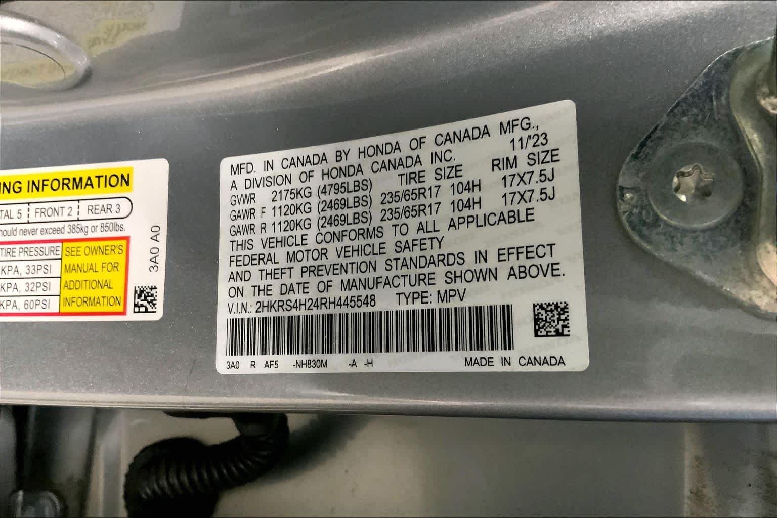 Used 2024 Lunar Silver Metallic Honda LX image 34