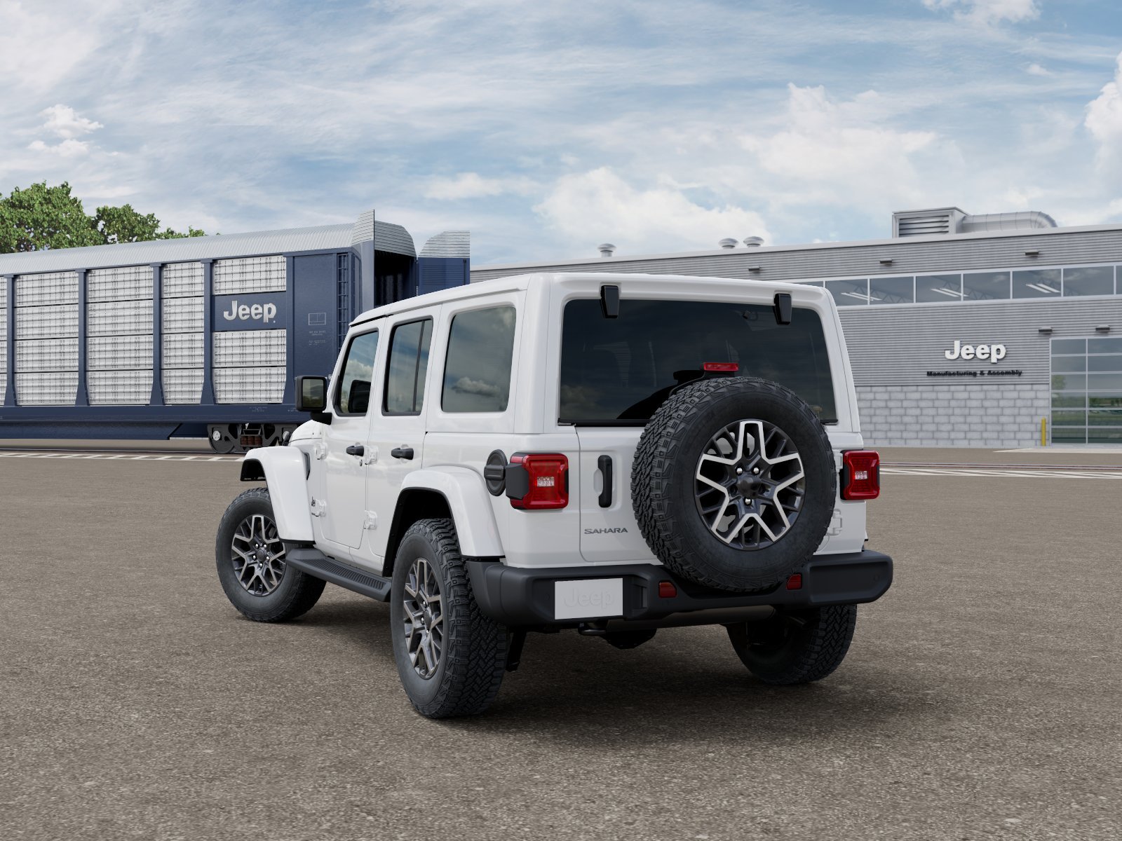 New 2026 Bright White Clear-Coat Exterior Paint Jeep Sahara image 3