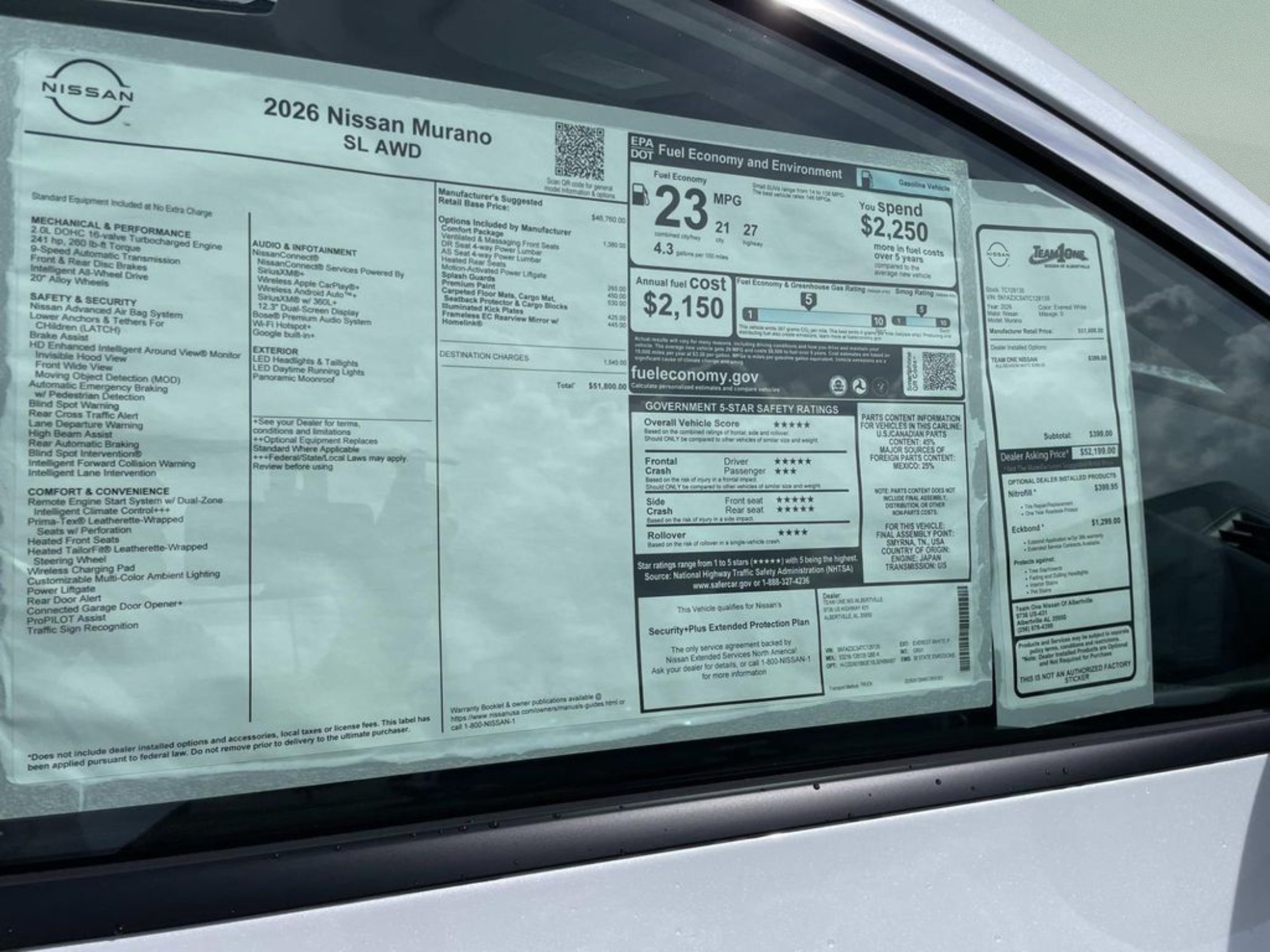 New 2026 Everest White Pearl TriCoat Nissan SL image 16