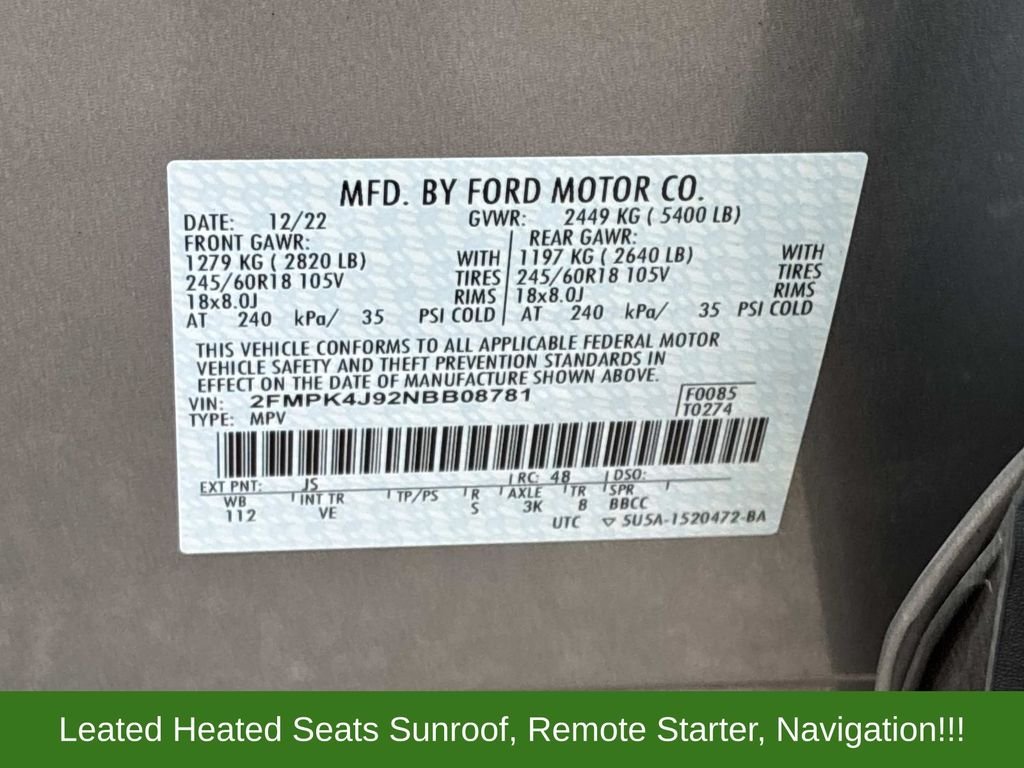 Used 2022 Silver Ford SEL image 24
