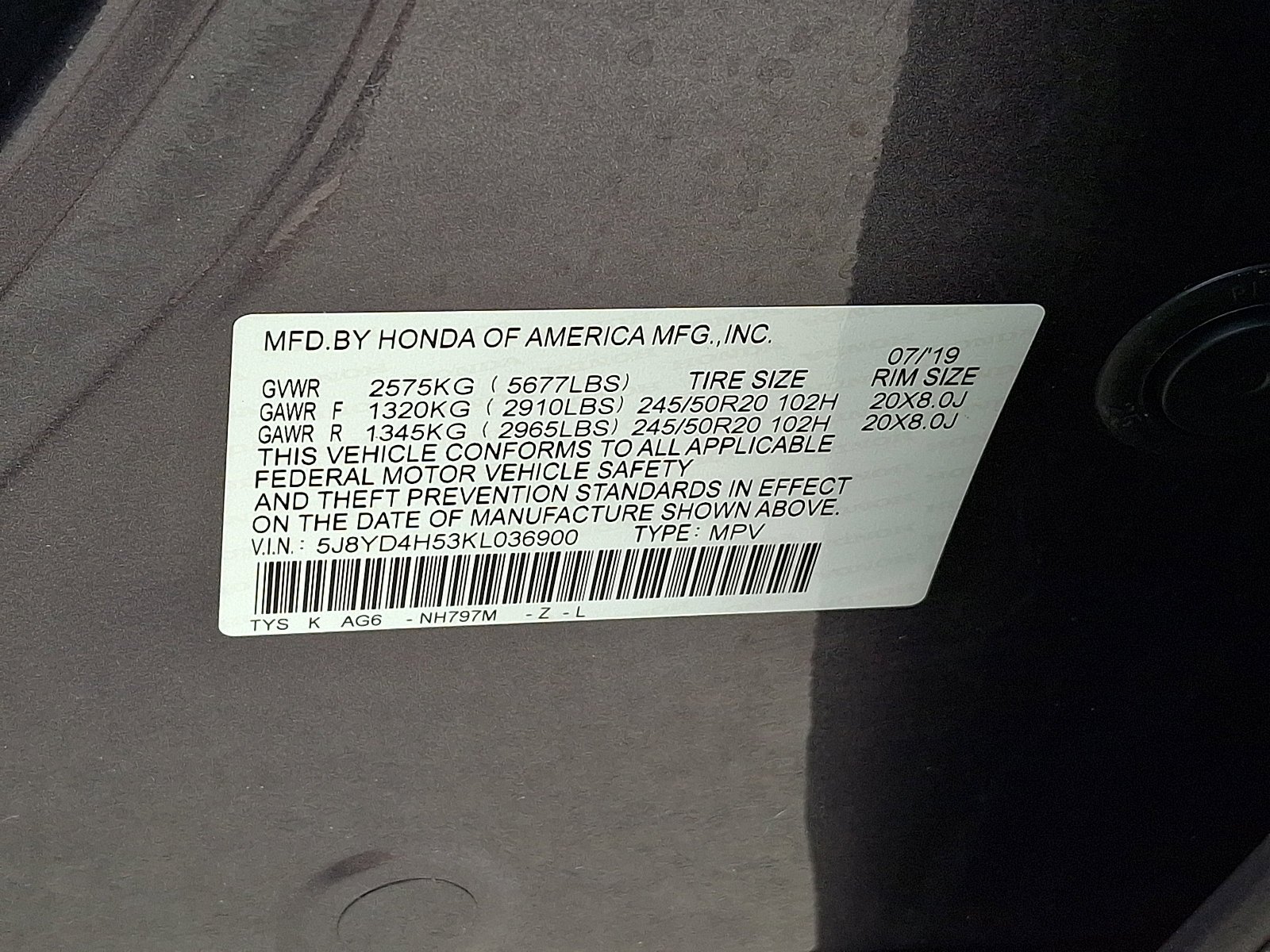 Used 2019 Gray Acura w/Technology Pkg image 27