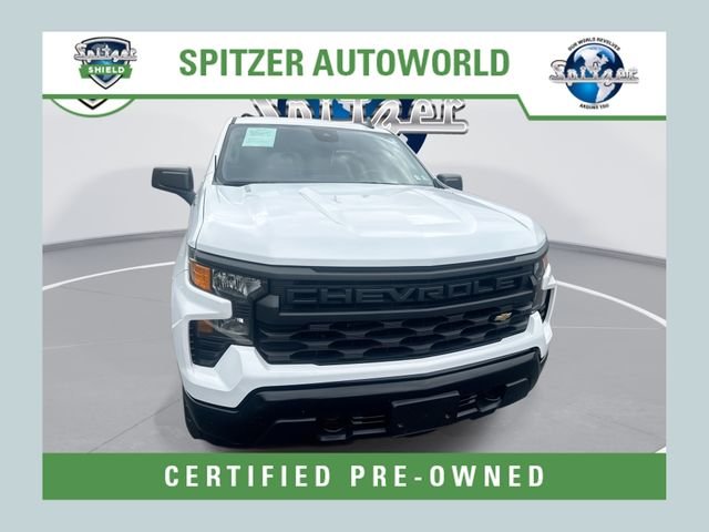 White 2025 Chevrolet Silverado 1500 Work Truck Regular Cab 4WD Pickup Truck Four-Wheel Drive