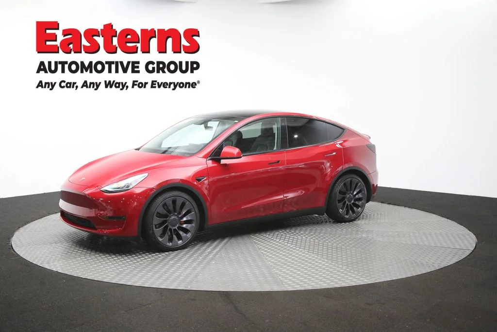 Used 2020 Red Tesla Performance image 52