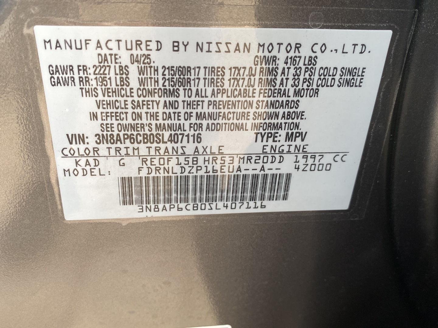 Certified Used 2025 Gun Metallic Nissan SV image 16