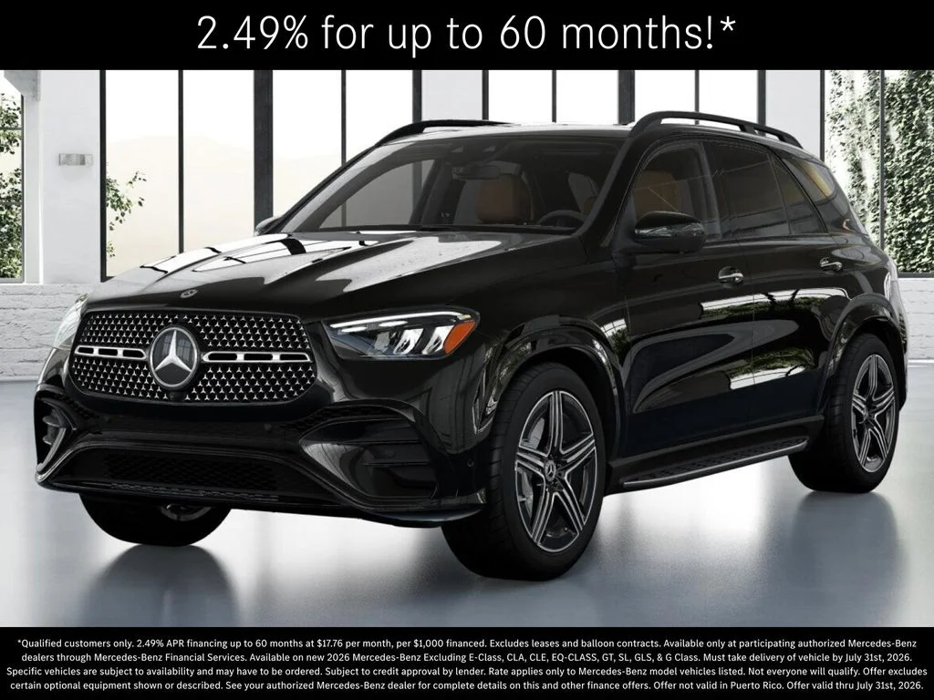 New 2026 Obsidian Black Metallic Mercedes-Benz GLE 450 image 1