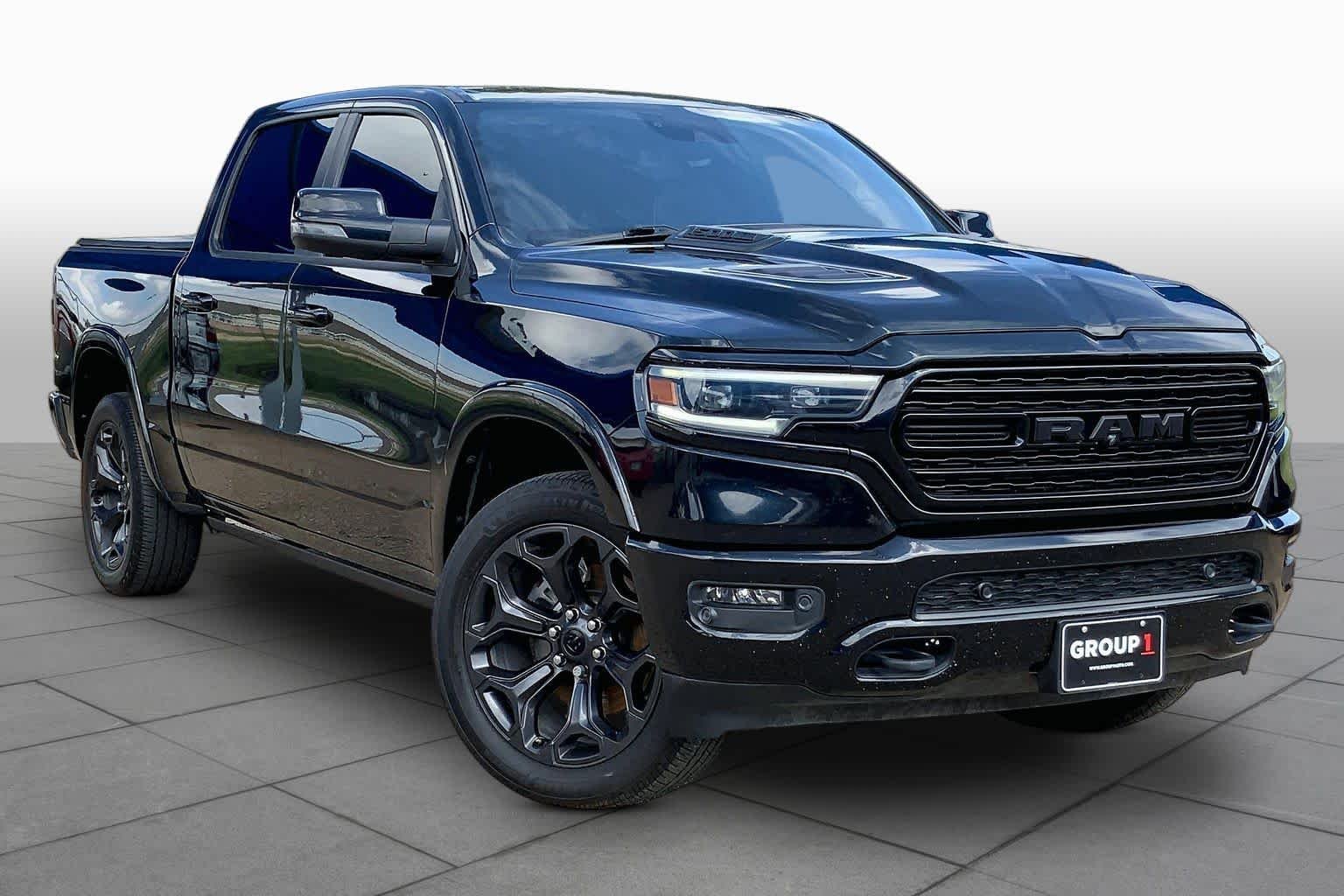 Used 2023 Diamond Black Crystal Pearlcoat Ram Limited image 3