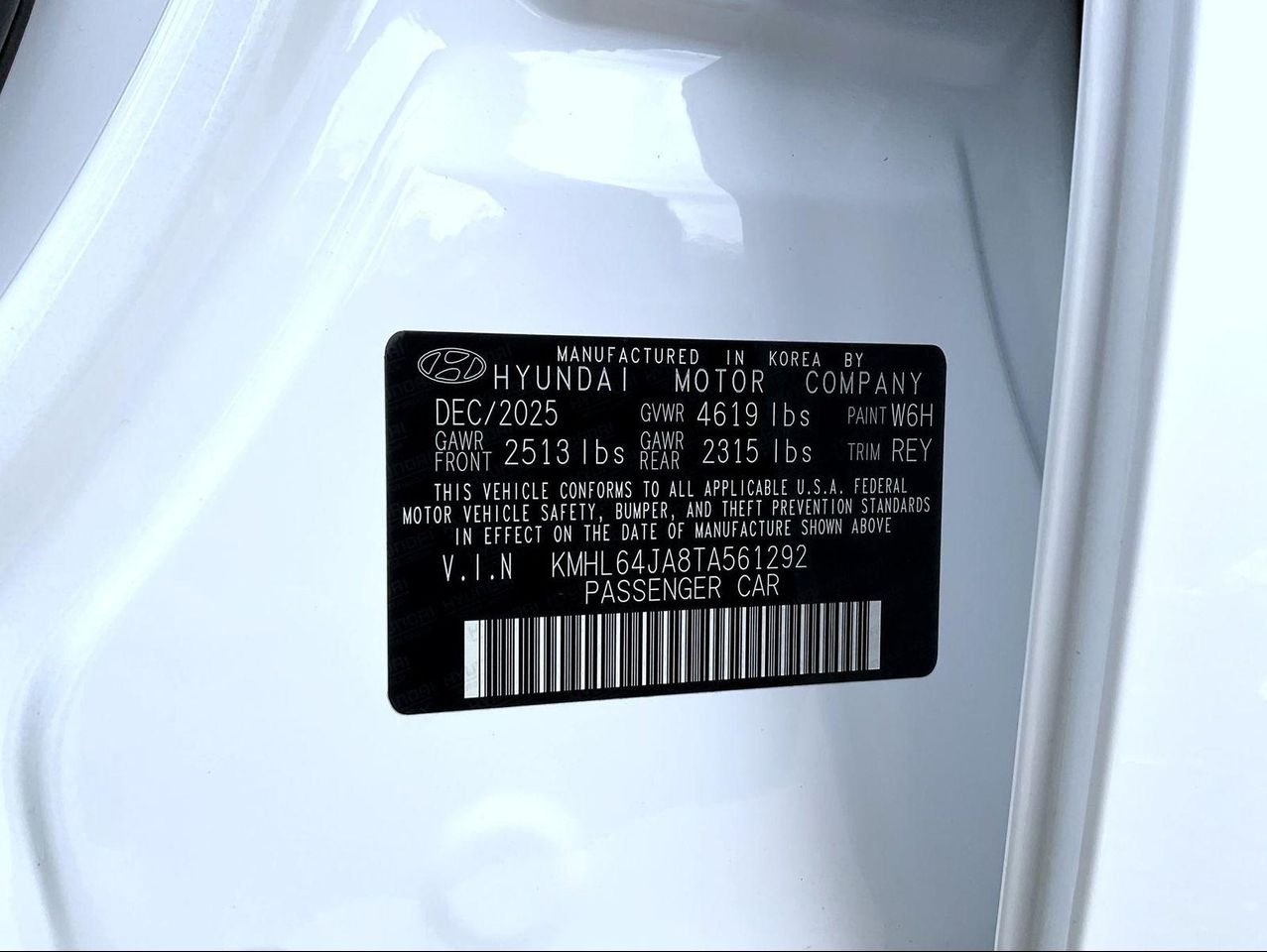 New 2026 White Hyundai SEL Sport image 26