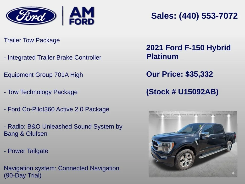 Certified Used 2021 Black Metallic Ford Platinum image 12