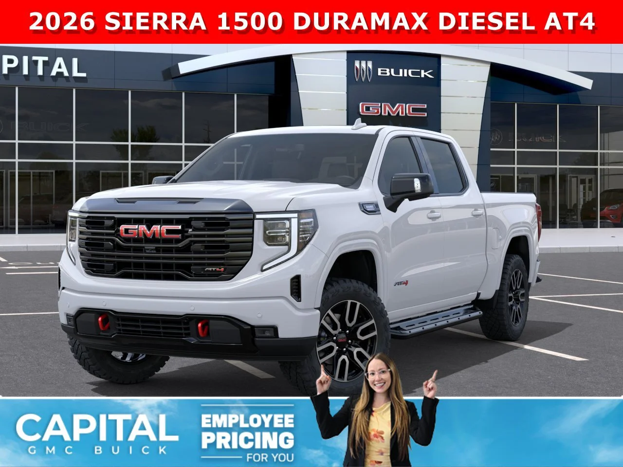 New 2026 Summit White GMC AT4 image 1