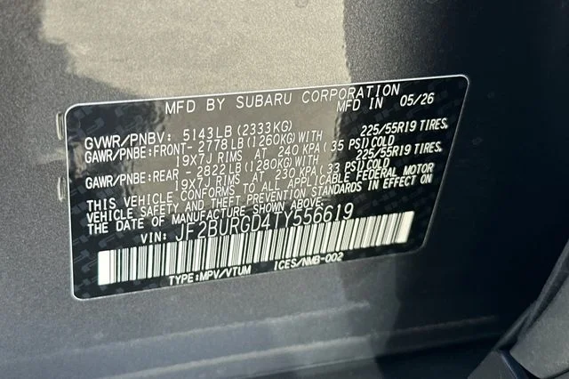 New 2026 MAGNETITE GRAY METALLIC Subaru Limited XT image 24