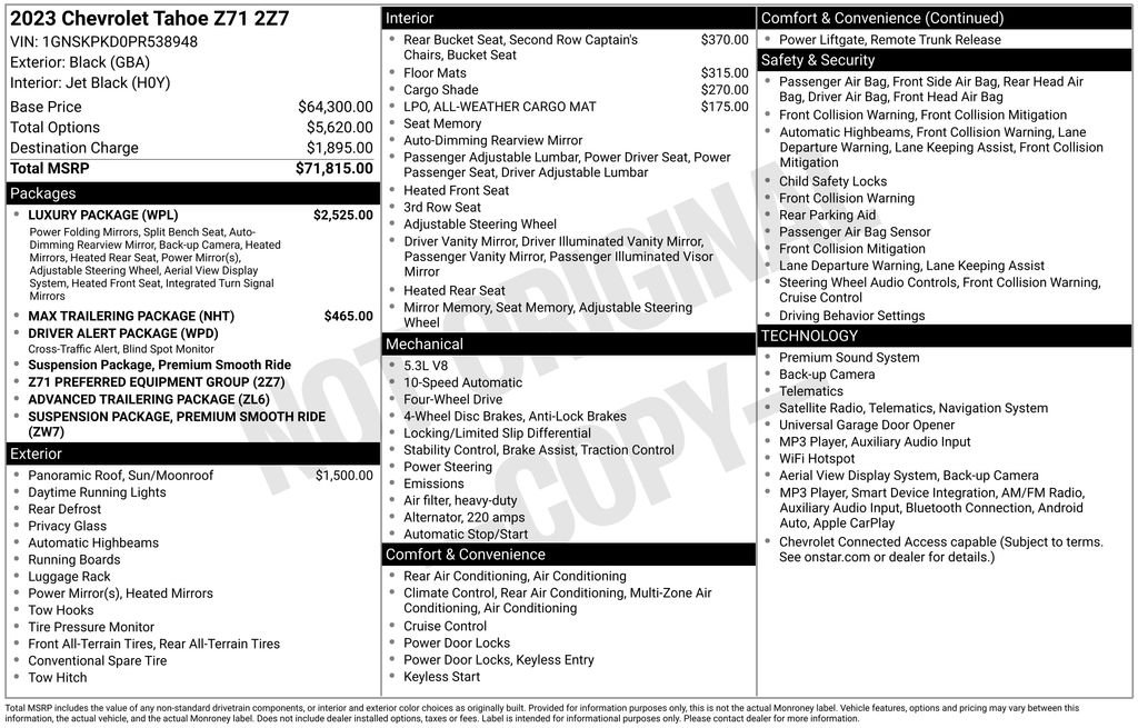 Used 2023 Black Chevrolet Z71 image 32