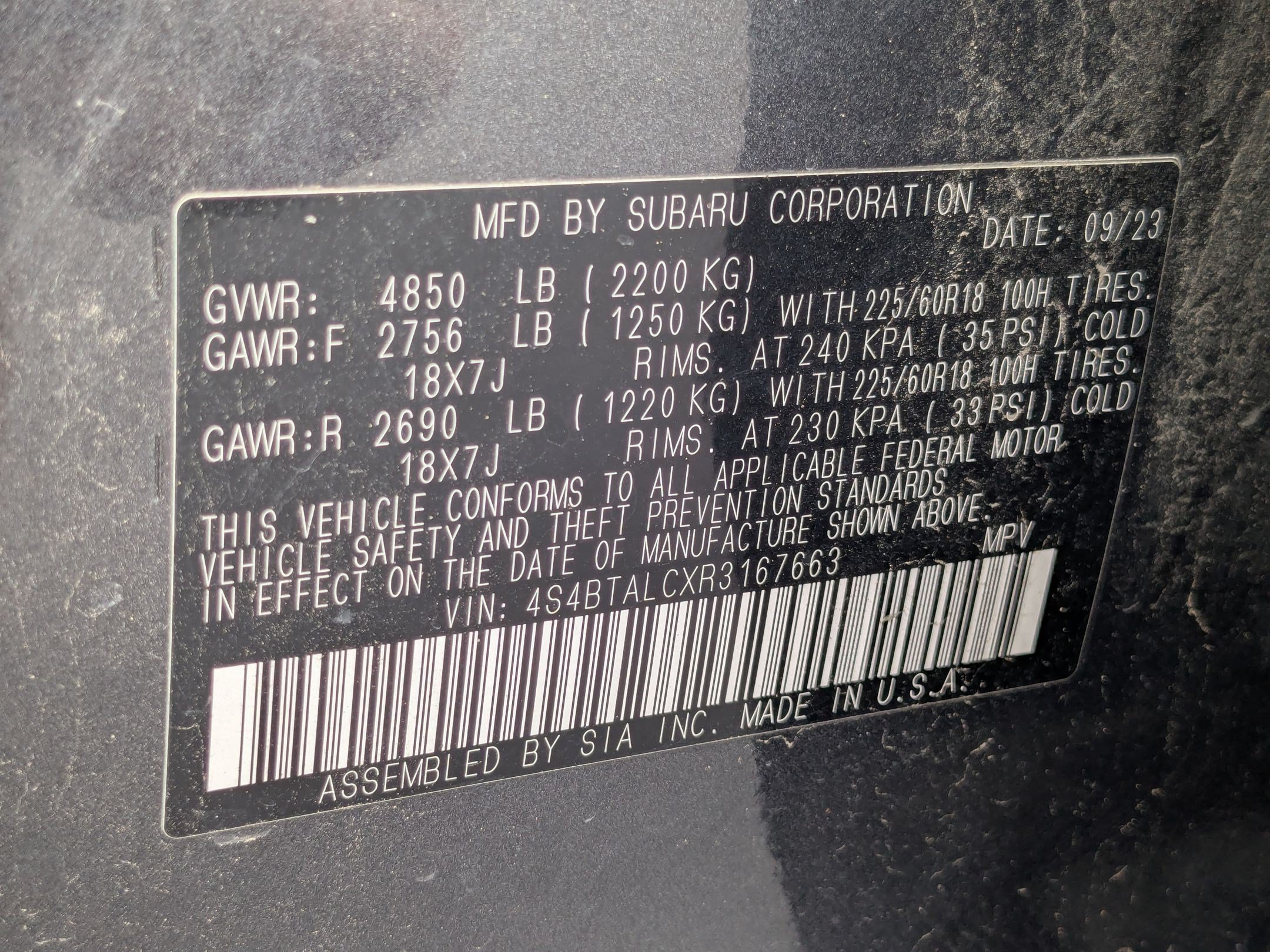 Used 2024 Magnetite Gray Metallic Subaru Onyx Edition image 32