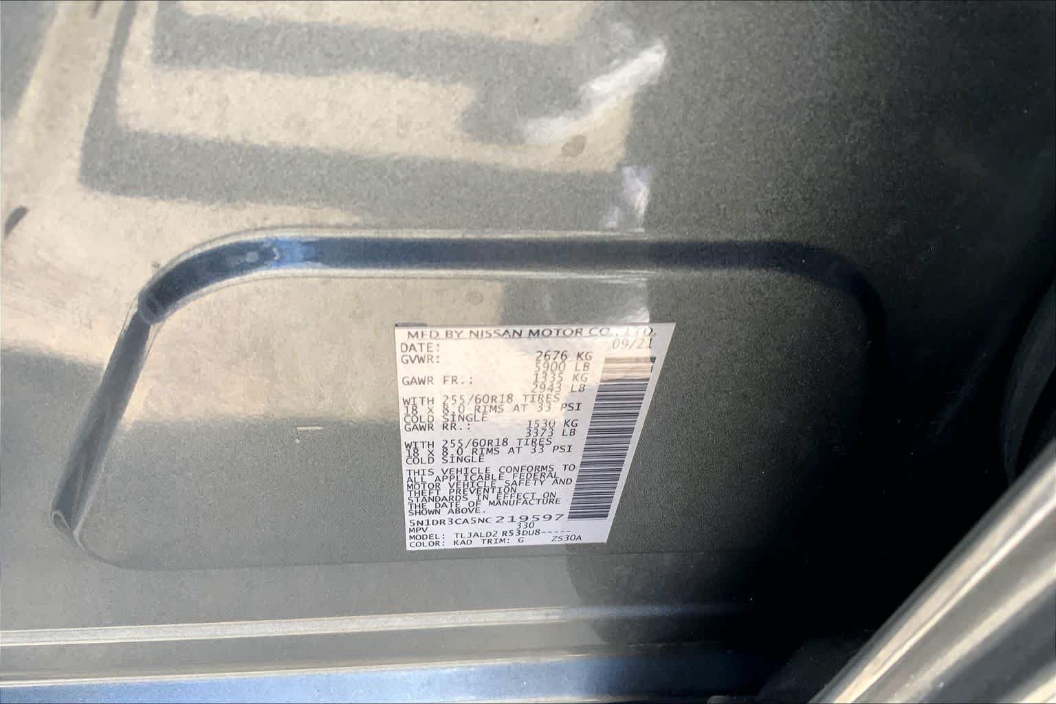 Used 2022 Gun Metallic Nissan SL image 36