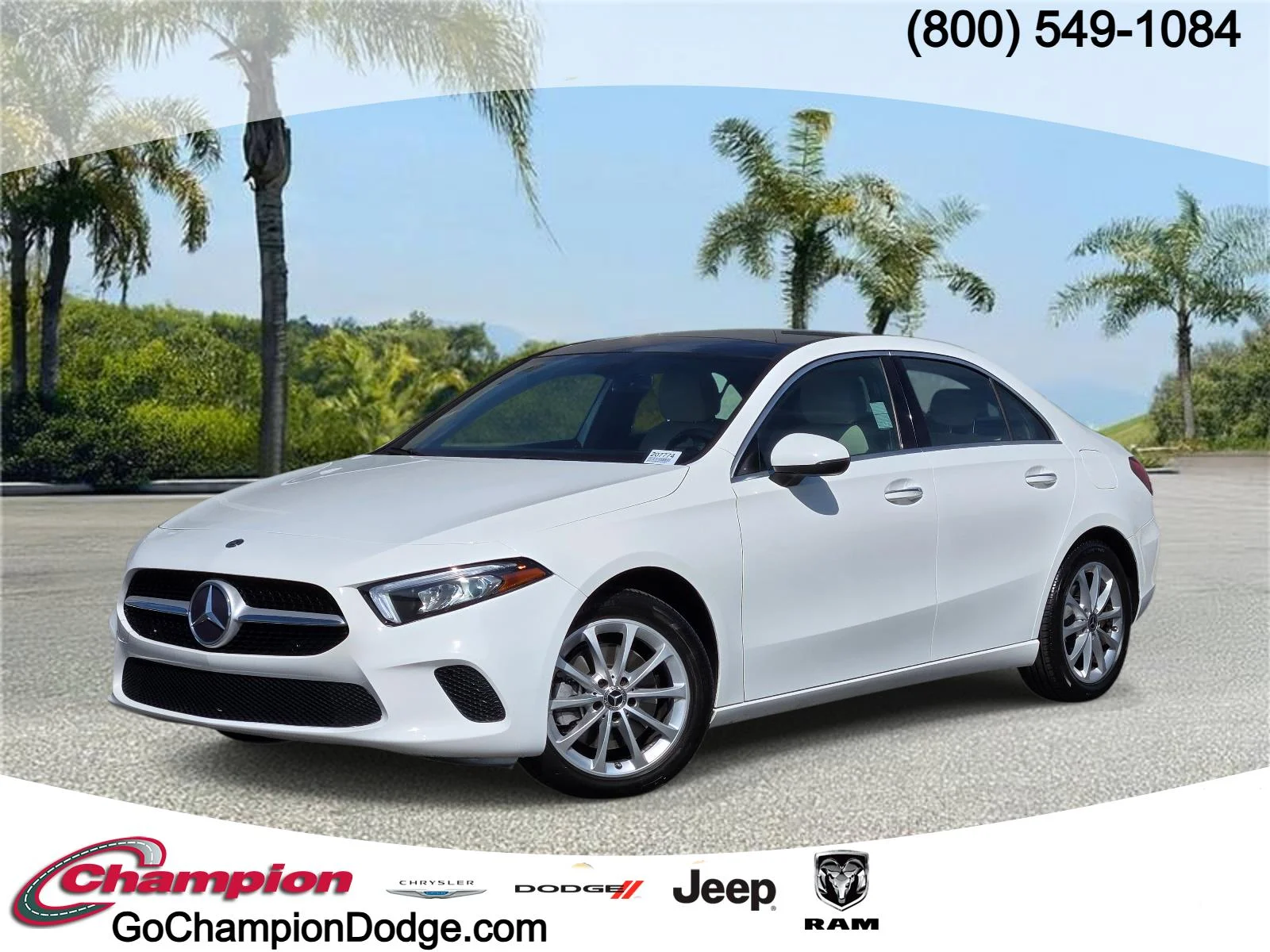Used 2019 Digital White Metallic Mercedes-Benz A 220 Sedan image 1