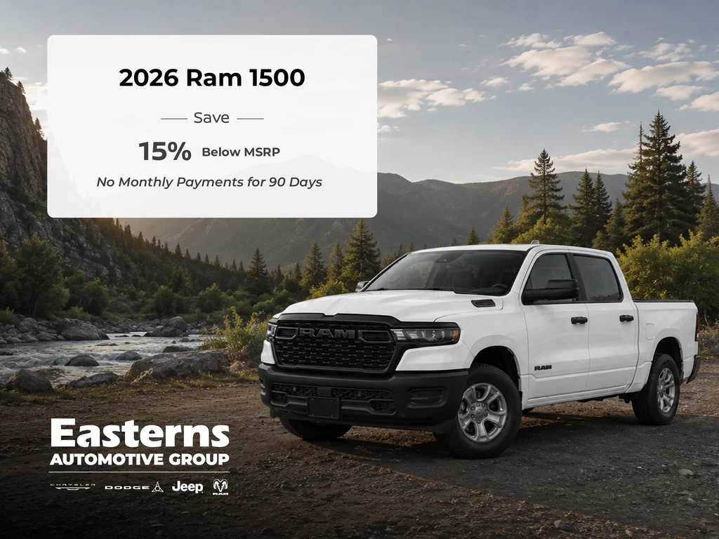 New 2026 Bright White Clear-Coat Exterior Paint RAM Big Horn/Lone Star image 2