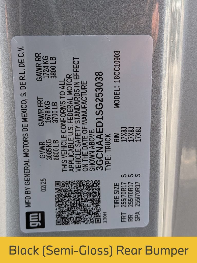 Used 2025 Sterling Gray Metallic Chevrolet WT image 30