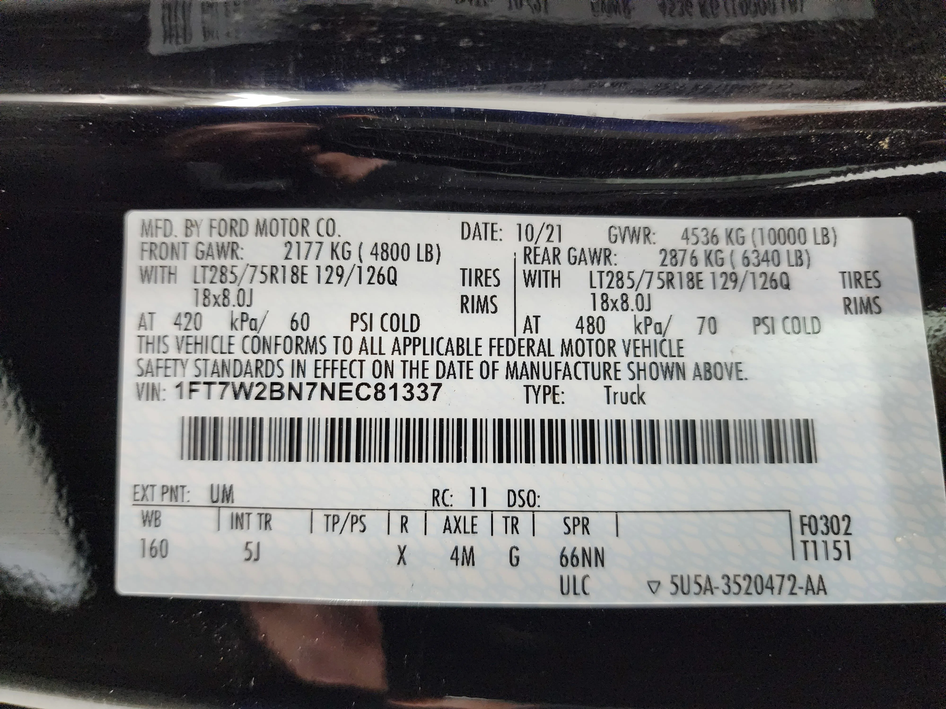Used 2022 Agate Black Metallic Ford Lariat image 63