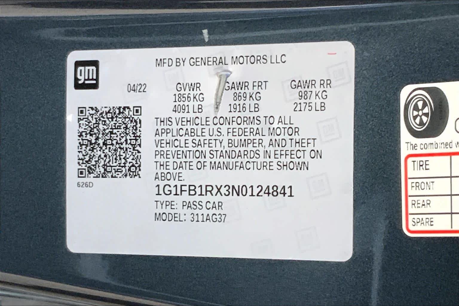 Used 2022 Shadow Gray Metallic Chevrolet 1LS image 34