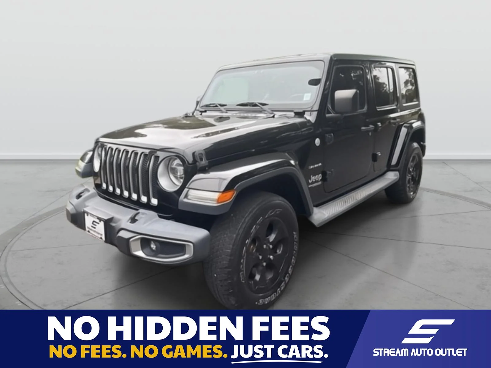 Used 2018 Black Jeep Unlimited Sahara image 1