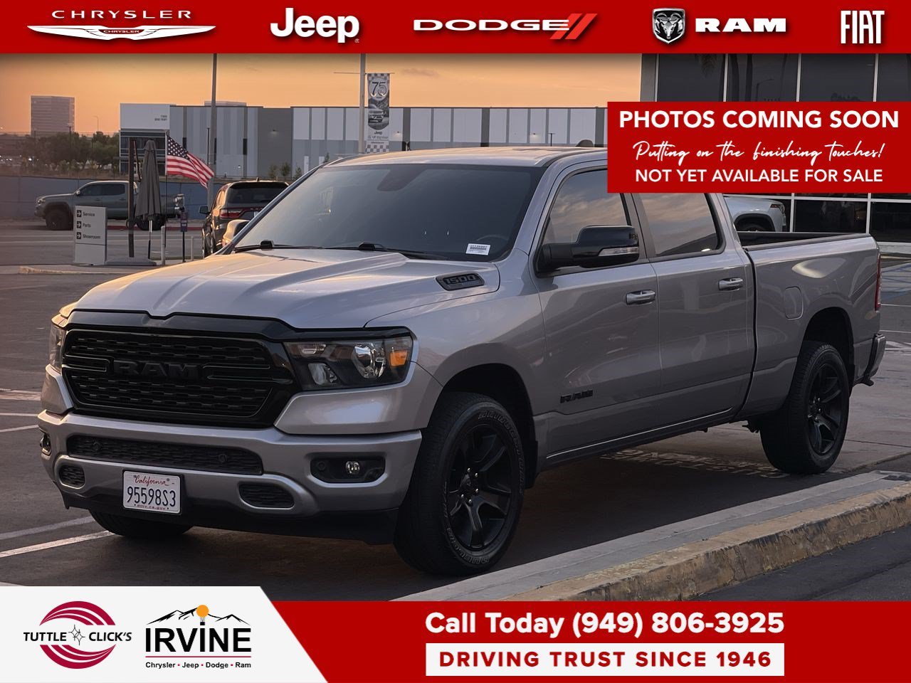 Used 2022 Billet Silver Metallic Clearcoat Ram Big Horn image 2